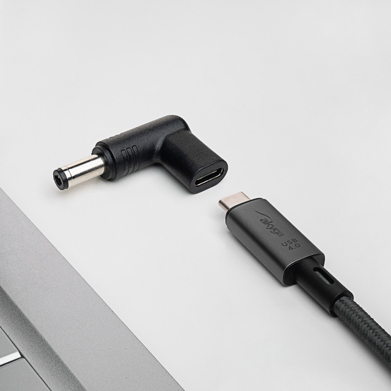 Akyga AK-ND-C02 nabíjací adaptér USB-C na DC 5,5 x 2,1 mm pre notebooky, 18,5-20 V, 100 W