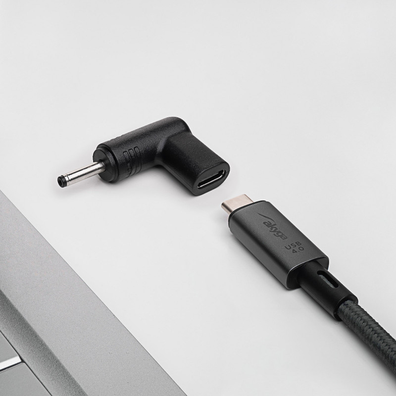 Akyga AK-ND-C06 nabíjací adaptér USB-C na DC 3,0 x 1,0 mm pre notebooky, 18,5-20 V, 100 W