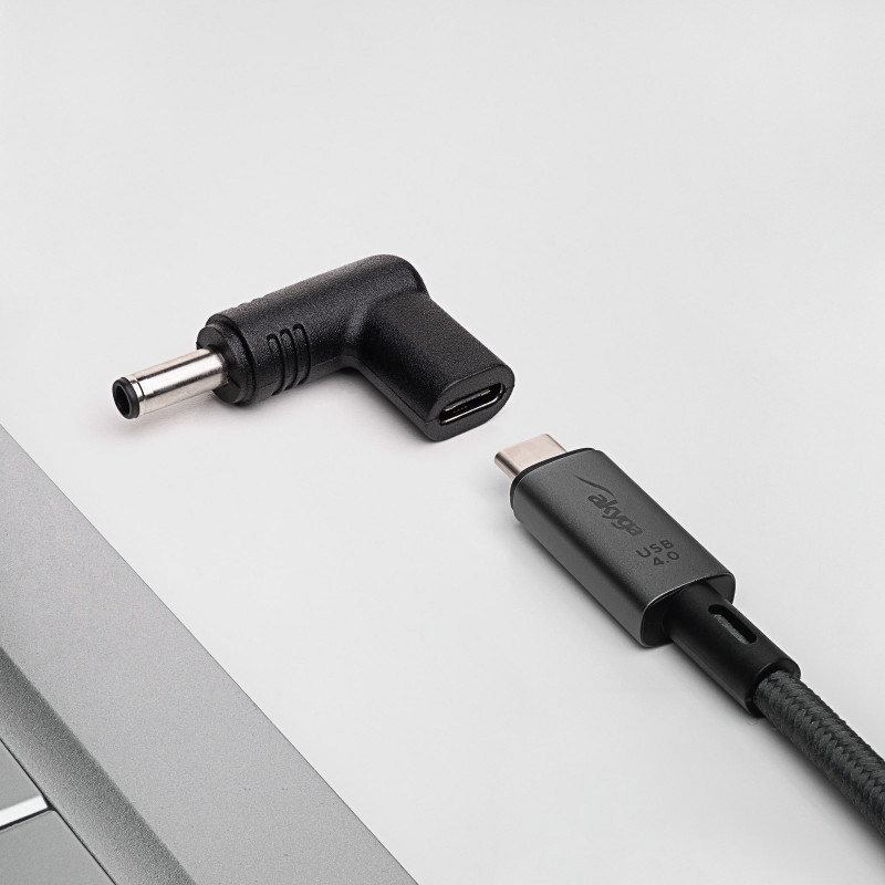 Akyga AK-ND-C10 nabíjací adaptér USB-C na DC 4,5 x 3,0 mm + pin pre notebooky, 18,5-20 V, 100 W, pre Dell