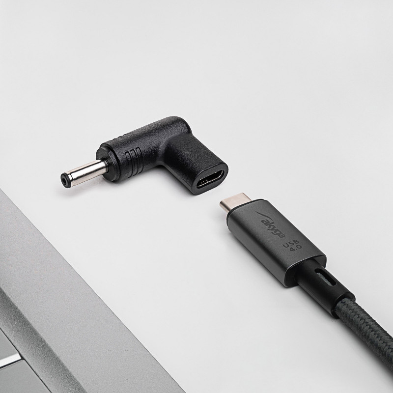 Akyga AK-ND-C15 nabíjací adaptér USB-C na DC 4,0 x 1,3 mm pre notebooky, 18,5-20 V, 100 W