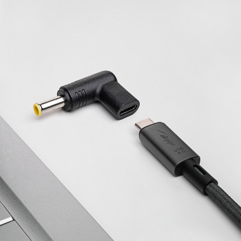 Akyga AK-ND-C16 nabíjací adaptér USB-C na DC 5,5 x 3,0 mm + pin pre notebooky, 18,5-20 V, 100 W