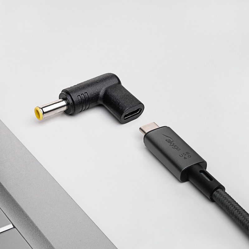 Akyga AK-ND-C16 nabíjací adaptér USB-C na DC 5,5 x 3,0 mm + pin pre notebooky, 18,5-20 V, 100 W