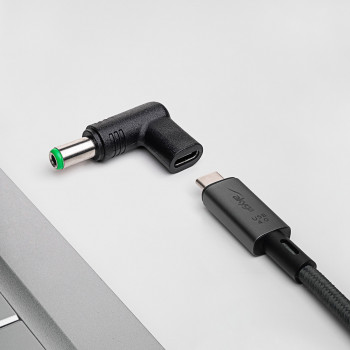 Akyga AK-ND-C18 nabíjací adaptér USB-C na DC 6,3 x 3,0 mm pre notebooky, 15-16 V, 100 W