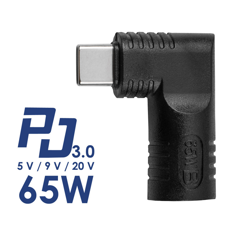 Akyga AK-ND-D01 adaptér DC 7,9 x 5,5 mm + pin na USB-C PD pre napájacie zdroje notebookov, 65 W