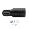 Akyga AK-ND-D04 adaptér DC 6,5 x 4,4 mm + pin na USB-C PD pre napájacie zdroje notebookov, 65 W