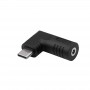 Akyga AK-ND-D17 adaptér DC 3,0 x 1,0 mm na USB-C PD pre napájacie zdroje notebookov, 65 W
