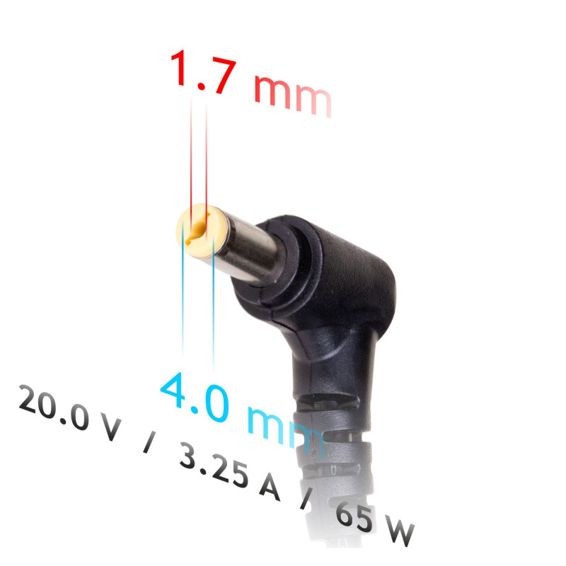 Akyga AK-ND-74 napájací zdroj pre notebook 20 V / 3,25 A, 65 W, 4,0 x 1,7 mm, 1,2 m, pre Lenovo