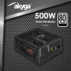 Akyga AK-FL-500 bezventilátorový ATX napájací zdroj 500 W, plne modulárny, 80 PLUS, APFC