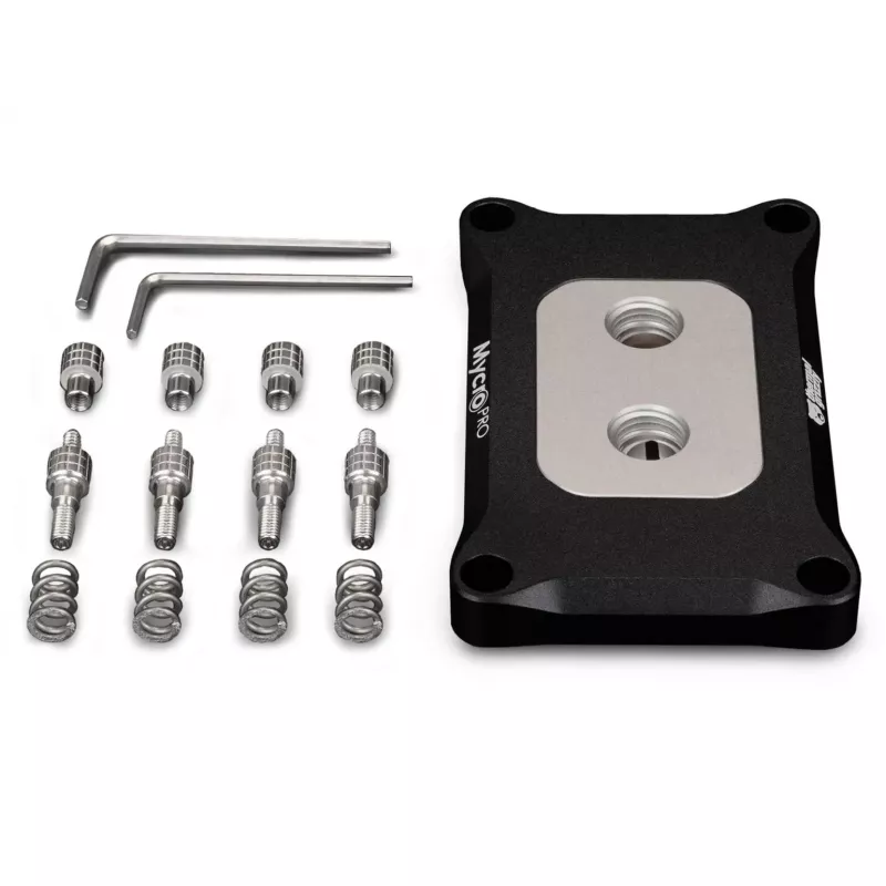 Thermal Grizzly Mycro Pro Stainless Steel chladič procesora, AMD AM4/AM5, čierny/strieborný