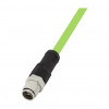 LogiLink CQM035S priemyselný prepojovací kábel, Cat.6A, PUR, M12 X-coded na RJ45, 1 m