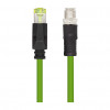 LogiLink CQM035S priemyselný prepojovací kábel, Cat.6A, PUR, M12 X-coded na RJ45, 1 m