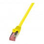 LogiLink CQ2027S PrimeLine prepojovací kábel CAT6 S/FTP PIMF, 0,5 m, RJ45, žltý