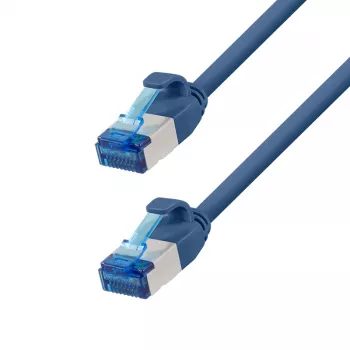 LogiLink CP5006S prepojovací kábel Cat.6A S/FTP, LSZH, SlimLine, 0,15 m, modrý