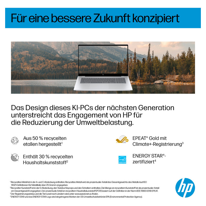 Notebook HP OmniBook 7 17-dc0675ng, Intel Core Ultra 7 256V, 32 GB RAM, 1 TB SSD, Windows 11 Pro, nemecká klávesnica