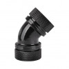 Thermaltake Pacific PETG spojka 45° s dvojitým stlačením, vonkajší priemer 16 mm, G1/4, čierna (CL-W098-CA00BL-A)