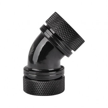 Thermaltake Pacific PETG spojka 45° s dvojitým stlačením, vonkajší priemer 16 mm, G1/4, čierna (CL-W098-CA00BL-A)
