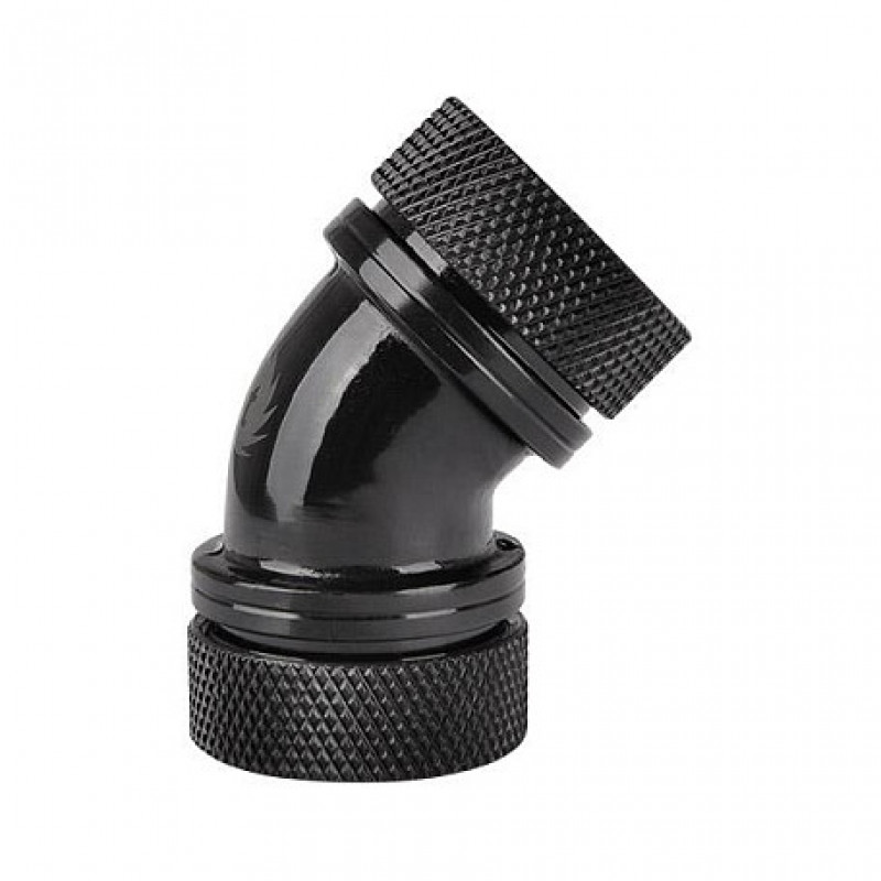 Thermaltake Pacific PETG spojka 45° s dvojitým stlačením, vonkajší priemer 16 mm, G1/4, čierna (CL-W098-CA00BL-A)