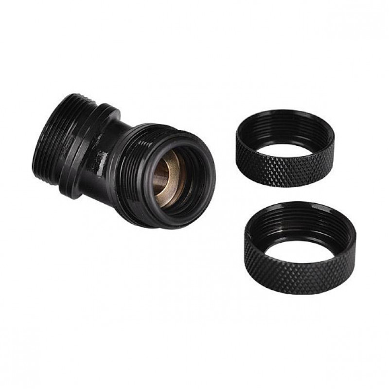 Thermaltake Pacific PETG spojka 45° s dvojitým stlačením, vonkajší priemer 16 mm, G1/4, čierna (CL-W098-CA00BL-A)