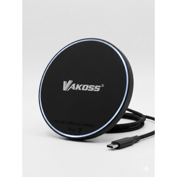 Vakoss MY5316K magnetická bezdrôtová nabíjačka, 15 W, čierna
