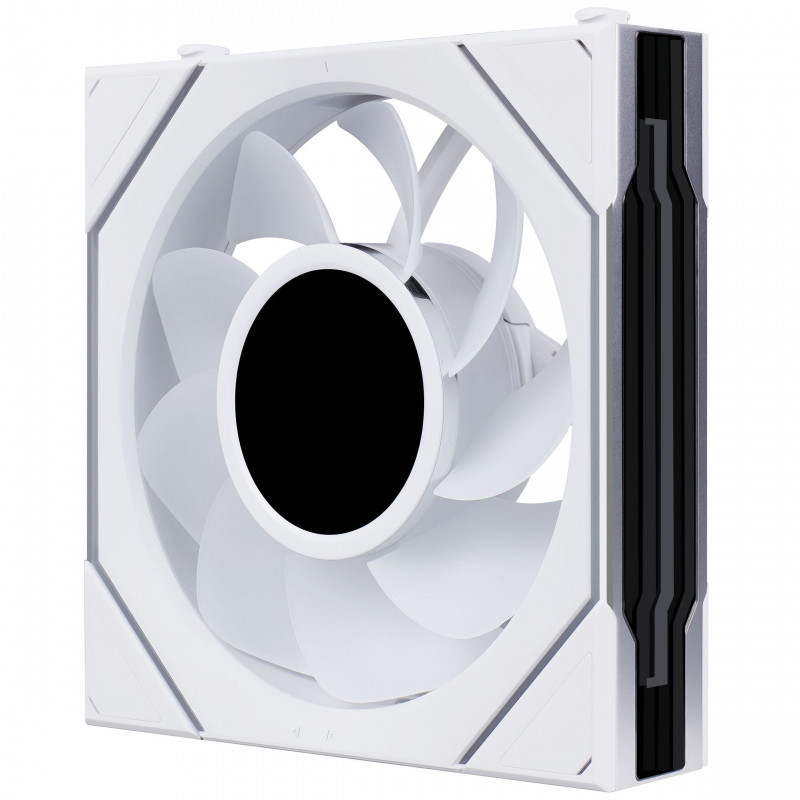 Lian Li UNI FAN SL-INF LCD FLEX Wireless ventilátor do skrine, ARGB a LCD, Reverse Blade, 120 mm, biely