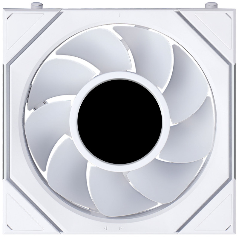 Lian Li UNI FAN SL-INF LCD FLEX Wireless ventilátor do skrine, ARGB a LCD, Reverse Blade, 120 mm, biely