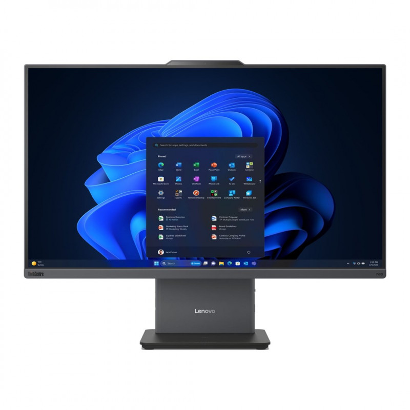 All-in-one počítač Lenovo ThinkCentre NEO 50a G5 AIO, Intel Core 5 210H, 27-palcový dotykový FHD displej, 16 GB RAM, 512 GB SSD, Windows 11 Pro, sivý + káblový zámok Kensington (4Z10P40247)