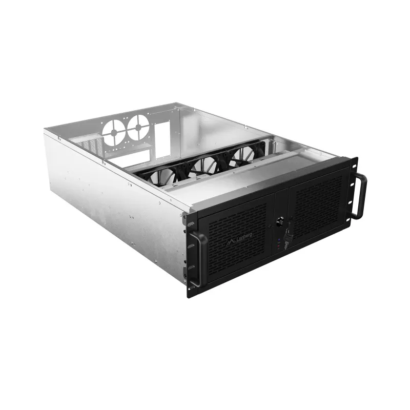 Serverová skriňa Lanberg SC01-6504-12B, E-ATX 650/12, 19-palcová, 4U