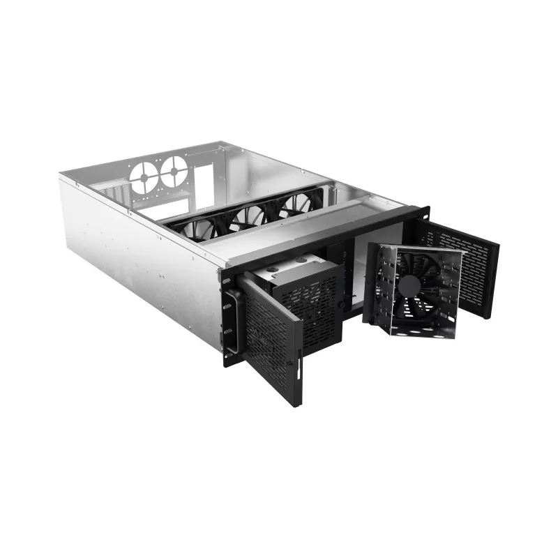 Serverová skriňa Lanberg SC01-6504-12B, E-ATX 650/12, 19-palcová, 4U