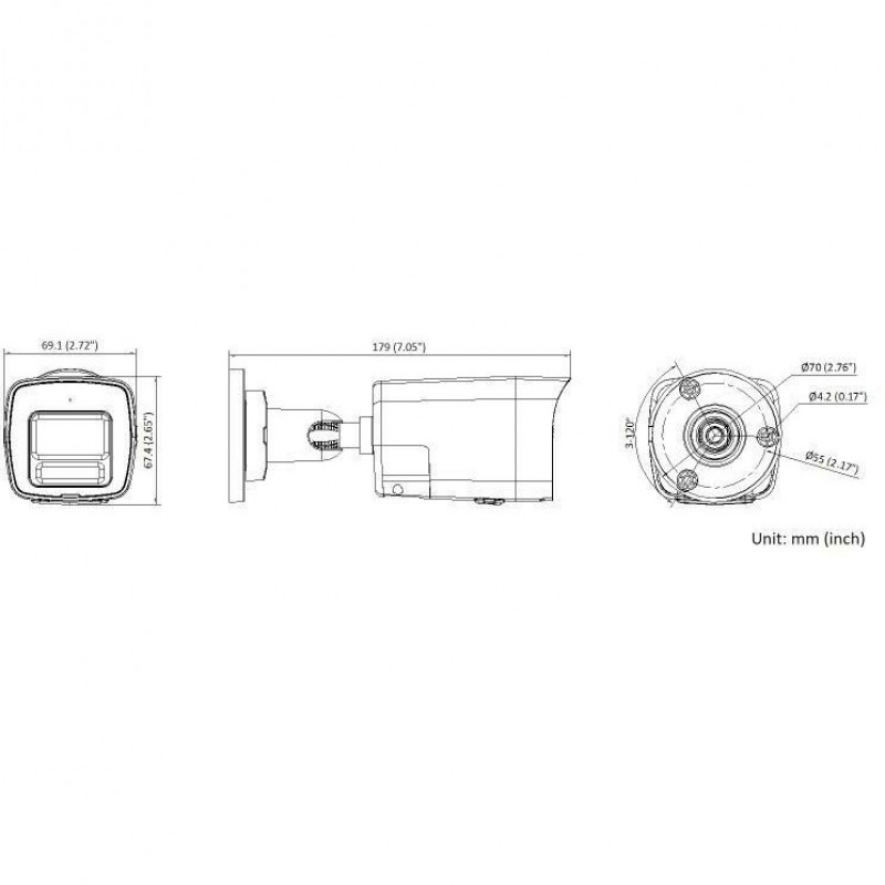 IP kamera Miton NT-IP108CA-DL, 8 MP 4K, objektív 2,8 mm, IR a biele svetlo, IP67, PoE