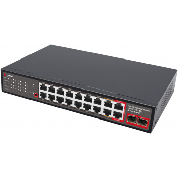 PoE switch Getfort GF-120G-16P-240, 16 x 10/100 PoE + 2 x GE + 2 x SFP, 240 W