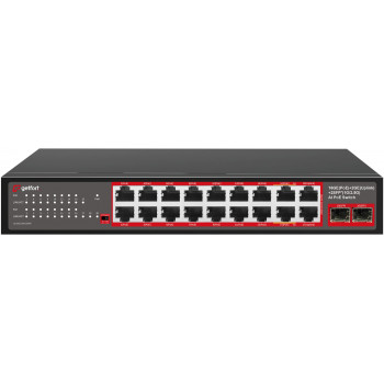 PoE switch Getfort GF-220G-16P-240, 16 x GE PoE + 2 x GE + 2 x SFP, 240 W