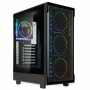 Počítačová skriňa Kolink AM2 ARGB Midi Tower, ATX, tvrdené sklo, 4 ventilátory 120 mm v balení, čierna