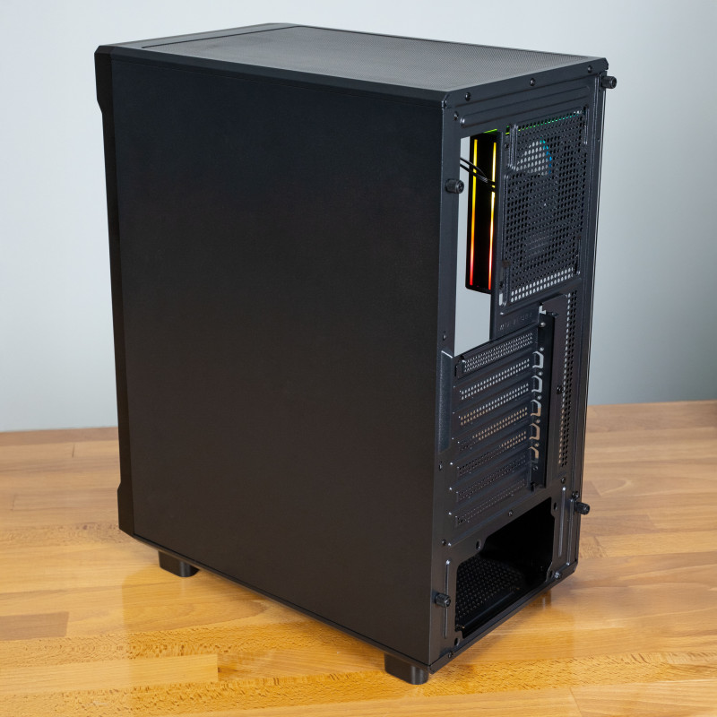 Počítačová skriňa Kolink AM2 ARGB Midi Tower, ATX, tvrdené sklo, 4 ventilátory 120 mm v balení, čierna