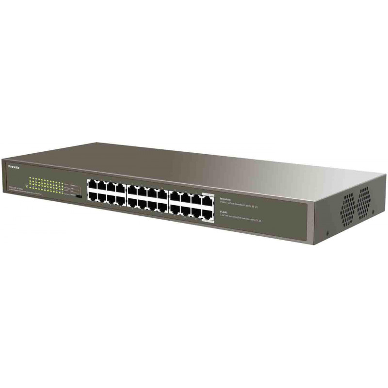 PoE prepínač Tenda TEG1124P-24-250W, 24 portov, 250 W