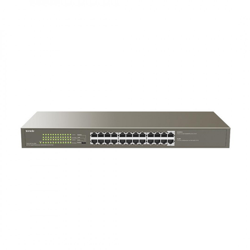 PoE prepínač Tenda TEG1124P-24-250W, 24 portov, 250 W