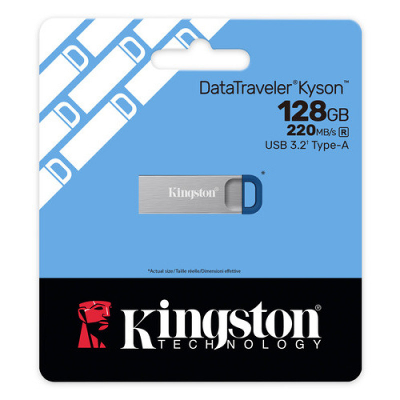 Kingston DataTraveler Kyson DTKNG2/128GB USB kľúč, 128 GB, USB 3.2 Gen 1, kovový
