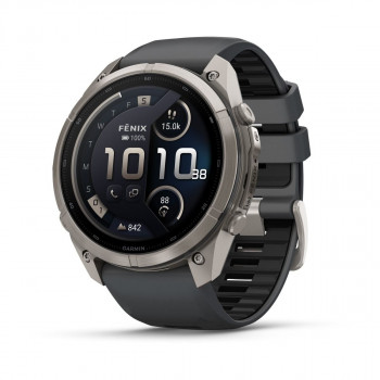 Inteligentné hodinky Garmin Fenix 9 Pro inReach, 51 mm, titánové puzdro, silikónový remienok grafitový/čierny