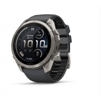 Inteligentné hodinky Garmin Fenix 9 Pro inReach, 51 mm, titánové puzdro, silikónový remienok grafitový/čierny