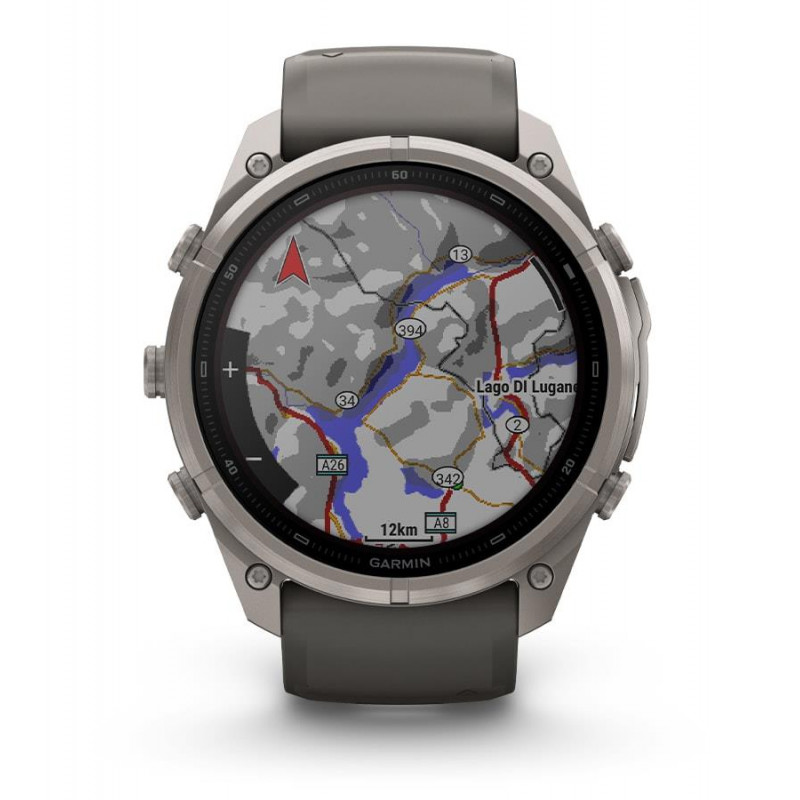 Inteligentné hodinky Garmin Fenix 9 Pro inReach, 51 mm, titánové puzdro, silikónový remienok grafitový/čierny
