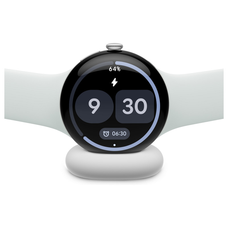 Google Pixel Watch 5 WiFi inteligentné hodinky, 41 mm, Polished Silver / Fog, GA10898-DE