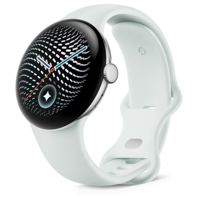 Google Pixel Watch 5 WiFi inteligentné hodinky, 41 mm, Polished Silver / Fog, GA10898-DE