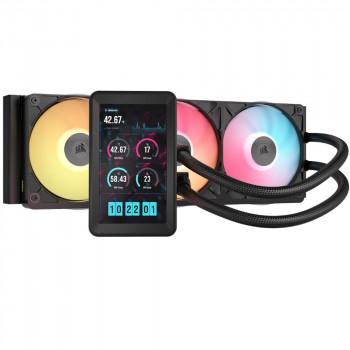 Corsair iCUE LINK TITAN II 360 RX LCD kvapalinový chladič all-in-one, 360 mm, RGB, čierny, CW-9061045-WW