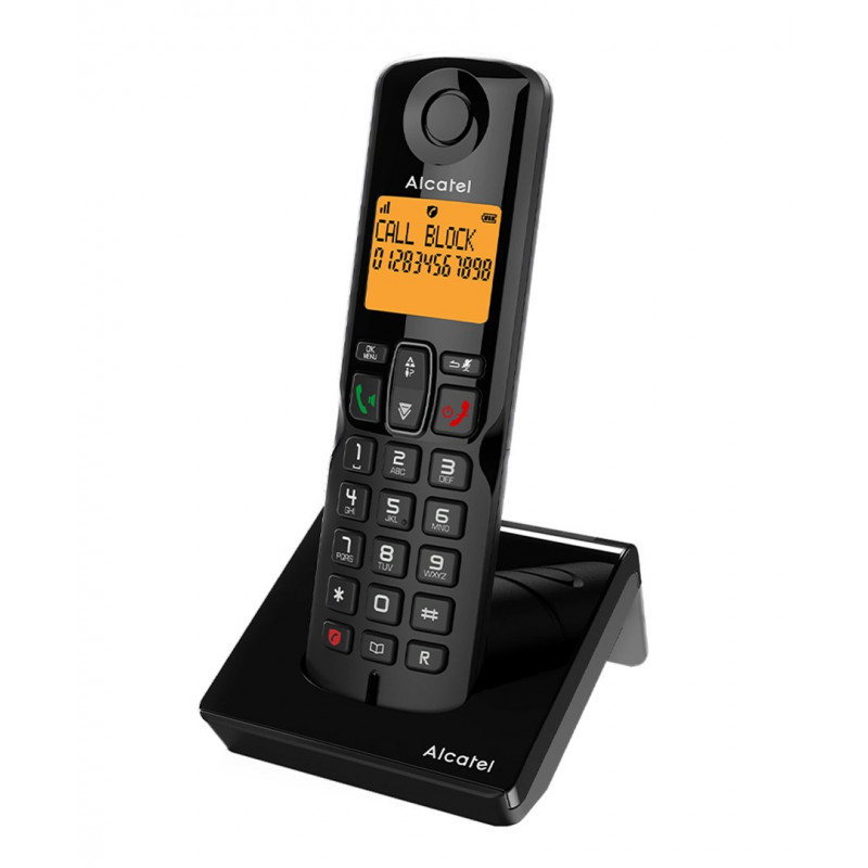 Alcatel S280 EWE bezdrôtový telefón DECT s hlasitým telefonovaním, čierny