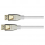 Good Connections Python DP20-PY010W kábel DisplayPort 2.0, 54 Gbit/s, UHBR 13.5, nylonové opletenie, biely, 1 m