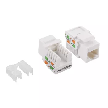LogiLink NK4006 modul keystone RJ45, Cat.5e UTP, zárezové pripojenie 90°, biely
