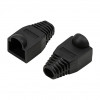 LogiLink MP0064 ochranný kryt konektora RJ45 6,5 mm, čierny, CAT6A (50 ks)