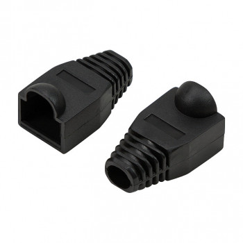 LogiLink MP0064 ochranný kryt konektora RJ45 6,5 mm, čierny, CAT6A (50 ks)