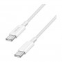 LogiLink CU0341 kábel USB 2.0 Type-C, C/M na C/M, 480 Mb/s, 60 W, nylon, biely, 1 m