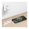 LogiLink CU0341 kábel USB 2.0 Type-C, C/M na C/M, 480 Mb/s, 60 W, nylon, biely, 1 m