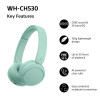 Sony WH-CH530 bezdrôtové slúchadlá Bluetooth, mätové